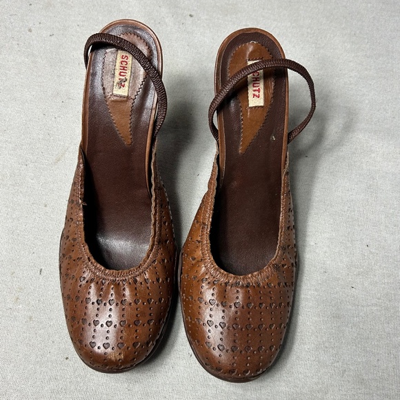 SCHUTZ Shoes - Schultz Women’s Size 8 Brown Leather Slingback Heels B